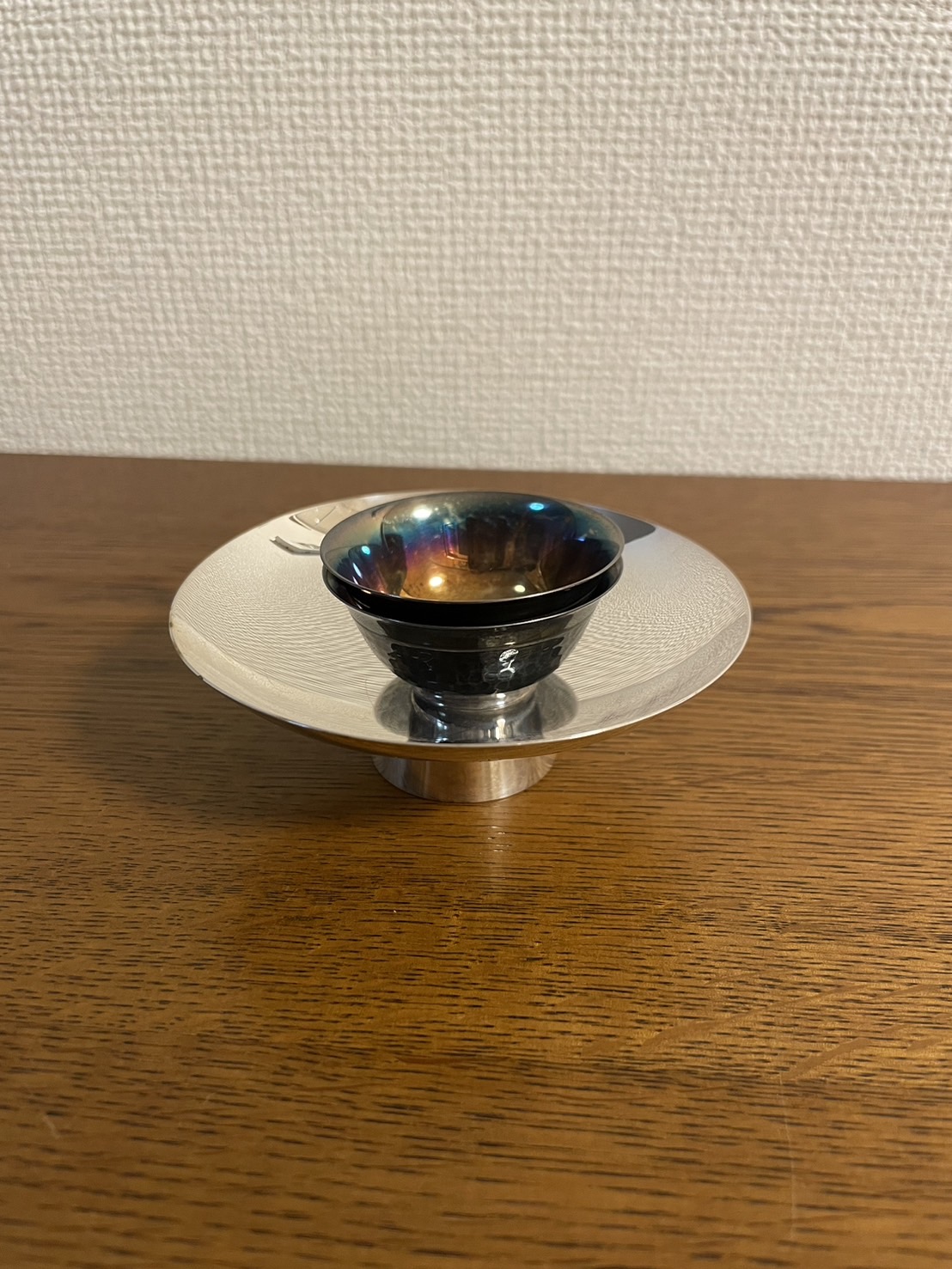 東京都練馬区石神井で査定した銀製ボウルと銀製プレートの買取品写真